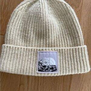 The North Face Cream Knit Beanie